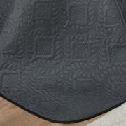 Kit: 1 Cobre-leito Queen Bouti de Microfibra Ultrasonic  + 2 Porta-travesseiros - Nature Grafite - Dui Design