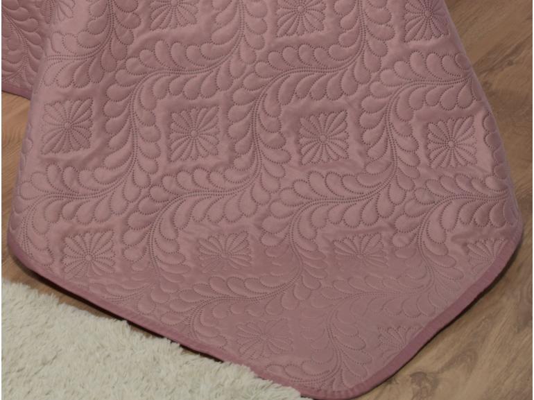 Kit: 1 Cobre-leito Queen Bouti de Microfibra Ultrasonic  + 2 Porta-travesseiros - Nature Rosa Vintage - Dui Design