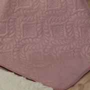 Kit: 1 Cobre-leito Queen Bouti de Microfibra Ultrasonic  + 2 Porta-travesseiros - Nature Rosa Vintage - Dui Design