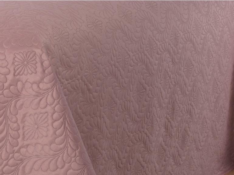 Kit: 1 Cobre-leito Queen Bouti de Microfibra Ultrasonic  + 2 Porta-travesseiros - Nature Rosa Vintage - Dui Design
