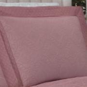 Kit: 1 Cobre-leito Queen Bouti de Microfibra Ultrasonic  + 2 Porta-travesseiros - Nature Rosa Vintage - Dui Design