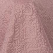 Kit: 1 Cobre-leito Casal Bouti de Microfibra Ultrasonic  + 2 Porta-travesseiros - Nature Rosa Vintage - Dui Design