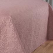 Kit: 1 Cobre-leito Casal Bouti de Microfibra Ultrasonic  + 2 Porta-travesseiros - Nature Rosa Vintage - Dui Design