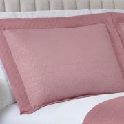 Kit: 1 Cobre-leito Casal Bouti de Microfibra Ultrasonic  + 2 Porta-travesseiros - Nature Rosa Vintage - Dui Design