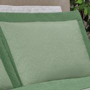 Kit: 1 Cobre-leito King Bouti de Microfibra Ultrasonic  + 2 Porta-travesseiros - Nature Verde Celadon - Dui Design
