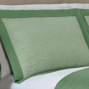 Kit: 1 Cobre-leito King Bouti de Microfibra Ultrasonic  + 2 Porta-travesseiros - Nature Verde Celadon - Dui Design
