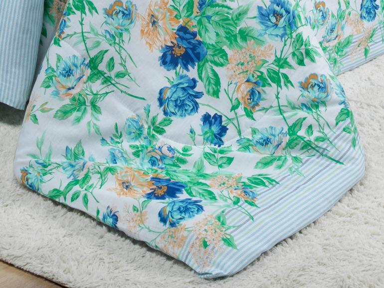 Jogo de Cama Casal 150 fios - Nice Azul - Dui Design