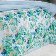 Enxoval Casal com Edredom 5 peas 150 fios - Nice Azul - Dui Design