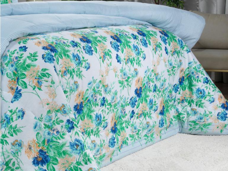 Jogo de Cama Casal 150 fios - Nice Azul - Dui Design