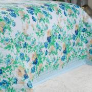 Kit: 1 Cobre-leito Casal + 2 Porta-travesseiros 150 fios - Nice Azul - Dui Design