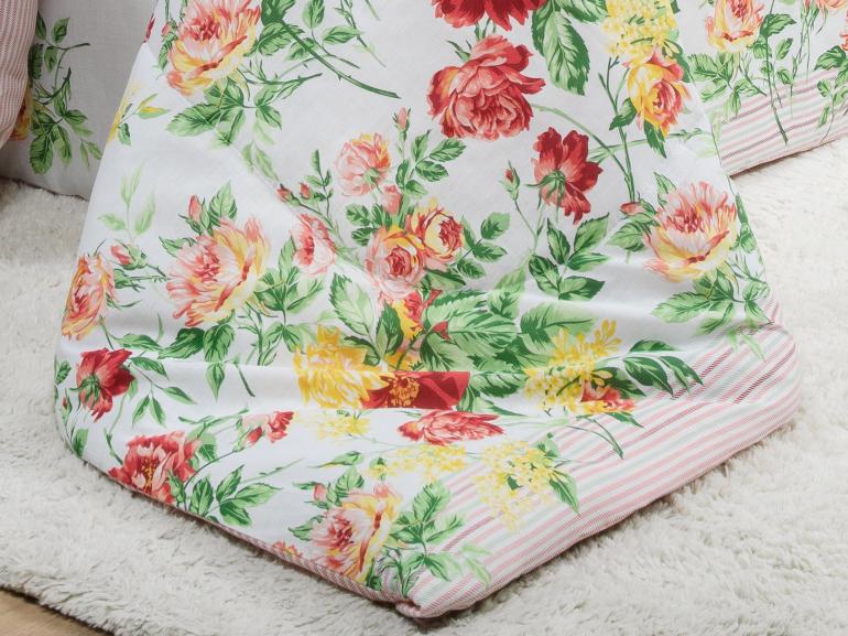 Jogo de Cama Casal 150 fios - Nice Rosa - Dui Design