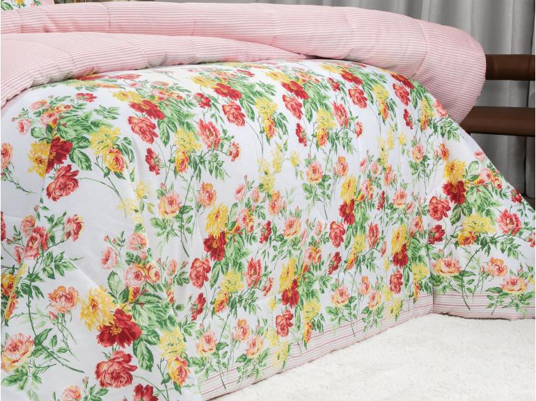 Jogo de Cama Casal 150 fios - Nice Rosa - Dui Design