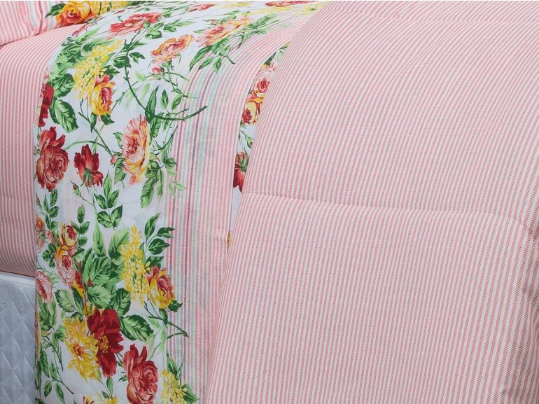 Jogo de Cama Casal 150 fios - Nice Rosa - Dui Design