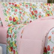 Jogo de Cama Casal 150 fios - Nice Rosa - Dui Design