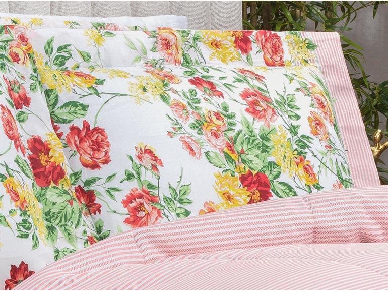 Jogo de Cama Casal 150 fios - Nice Rosa - Dui Design