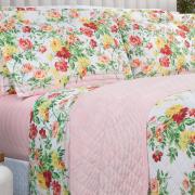Kit: 1 Cobre-leito Queen + 2 Porta-travesseiros 150 fios - Nice Rosa - Dui Design