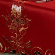 Toalha de Mesa Natal com Bordado Richelieu Retangular 8 Lugares 160x270cm - Noite Feliz Vermelho - Dui Design