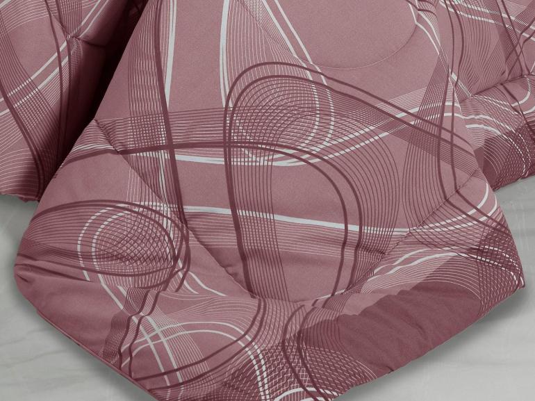 Jogo de Cama Casal Percal 200 fios - Normani Mauve - Dui Design