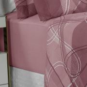 Jogo de Cama Casal Percal 200 fios - Normani Mauve - Dui Design