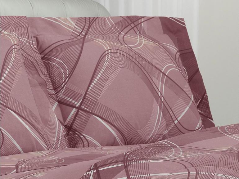 Jogo de Cama Casal Percal 200 fios - Normani Mauve - Dui Design