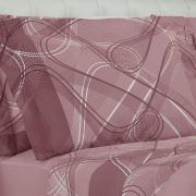 Jogo de Cama Casal Percal 200 fios - Normani Mauve - Dui Design