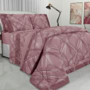 Edredom Casal Percal 200 fios - Normani Mauve - Dui Design