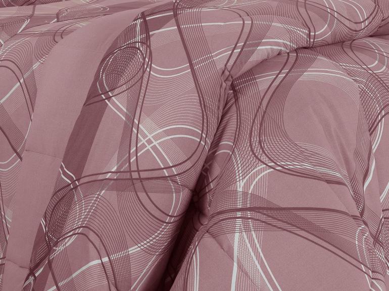 Edredom Casal Percal 200 fios - Normani Mauve - Dui Design