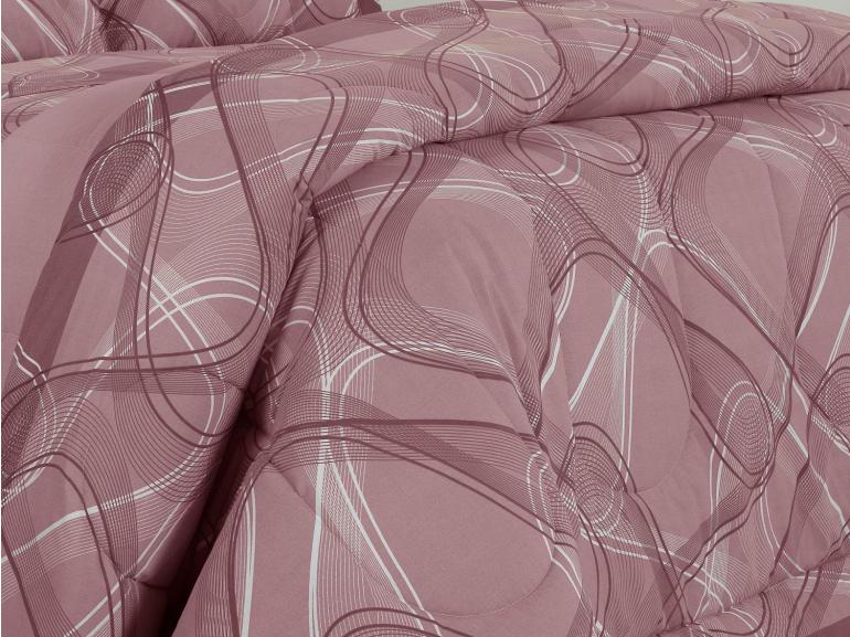 Edredom Casal Percal 200 fios - Normani Mauve - Dui Design