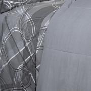 Jogo de Cama Queen Percal 200 fios - Normani Cinza - Dui Design