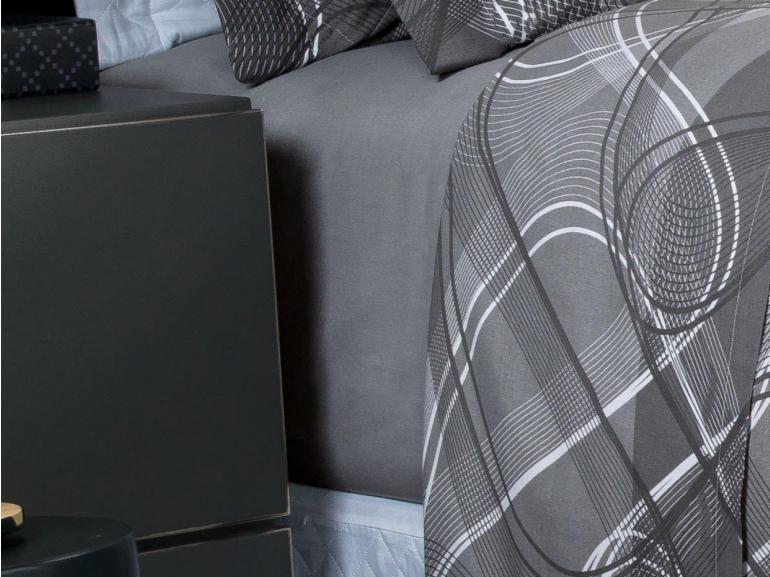 Jogo de Cama Queen Percal 200 fios - Normani Cinza - Dui Design