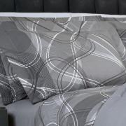 Jogo de Cama Queen Percal 200 fios - Normani Cinza - Dui Design