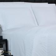 Kit: 1 Cobre-leito Casal Bouti de Microfibra Ultrasonic  + 2 Porta-travesseiros - Oceano Branco - Dui Design