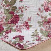 Kit: 1 Cobre-leito Queen Bouti de Microfibra Ultrasonic Estampada + 2 Porta-travesseiros - Olvia Rosa - Dui Design