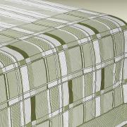 Kit: 1 Cobre-leito Casal + 2 Porta-travesseiros Percal 200 fios 100% Algodo - Omega Oliva - Dui Design