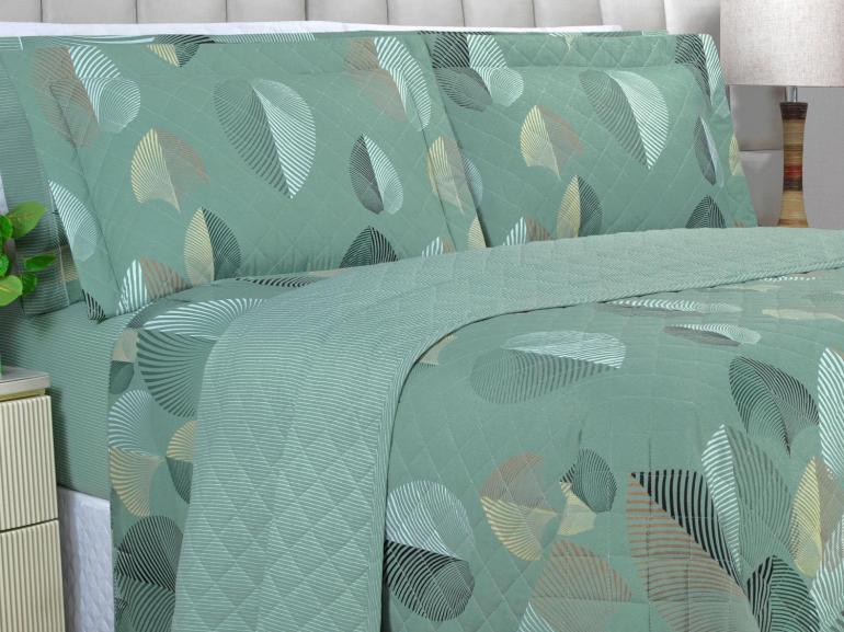 Enxoval King com Cobre-leito 7 pe�as 150 fios - Organi Confrei - Dui Design