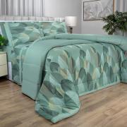 Enxoval King com Edredom 5 pe�as 150 fios - Organi Confrei - Dui Design