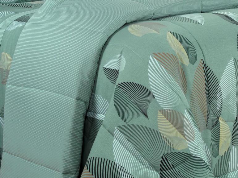 Enxoval King com Edredom 5 pe�as 150 fios - Organi Confrei - Dui Design