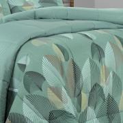 Enxoval King com Edredom 5 pe�as 150 fios - Organi Confrei - Dui Design
