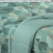 Enxoval King com Edredom 5 pe�as 150 fios - Organi Confrei - Dui Design