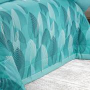 Jogo de Cama King 150 fios - Organi Turquesa - Dui Design