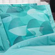 Jogo de Cama King 150 fios - Organi Turquesa - Dui Design