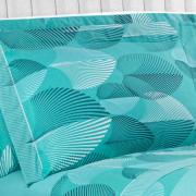 Jogo de Cama King 150 fios - Organi Turquesa - Dui Design