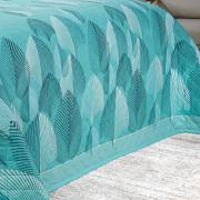 Enxoval Queen com Cobre-leito 7 peas 150 fios - Organi Turquesa - Dui Design
