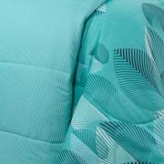 Enxoval Queen com Edredom 5 peas 150 fios - Organi Turquesa - Dui Design