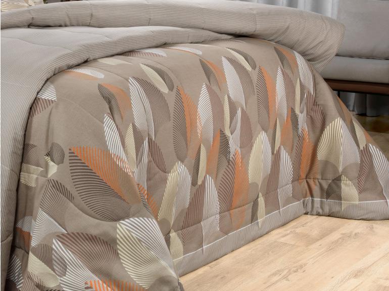 Jogo de Cama King 150 fios - Organi Taupe - Dui Design