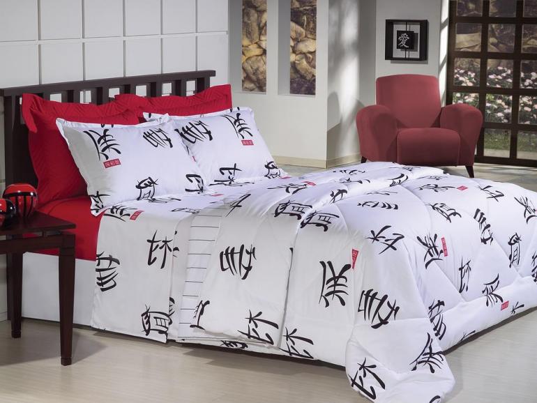 Erosebridal Jogo de cama queen estilo japonês lençóis de flor de