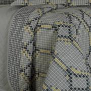Kit: 1 Cobre-leito Casal + 2 Porta-travesseiros 150 fios - Orin Cinza - Dui Design