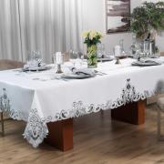 Toalha de Mesa com Bordado Richelieu Quadrada 4 Lugares 160x160cm - Orion Natural - Dui Design