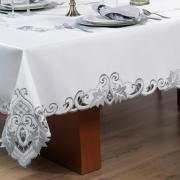 Toalha de Mesa com Bordado Richelieu Quadrada 4 Lugares 160x160cm - Orion Natural - Dui Design