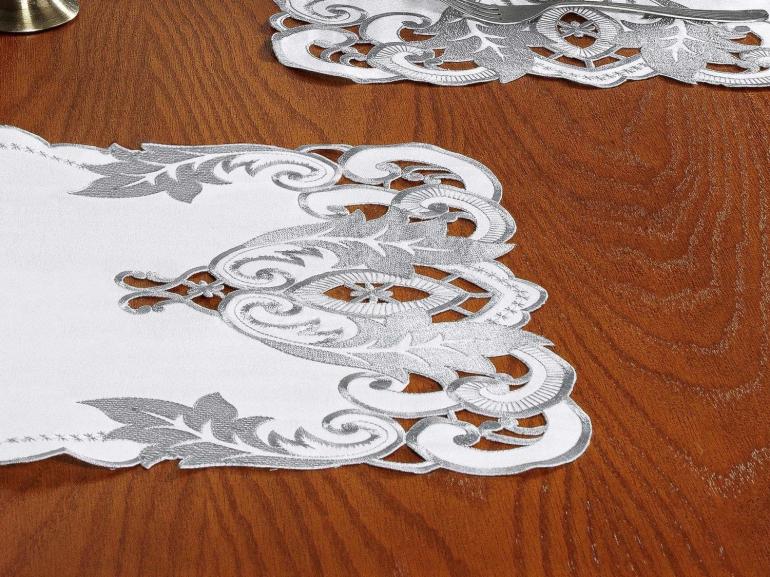 Jogo Americano  4 Lugares (4 peas) com Bordado Richelieu 35x50cm - Orion Natural - Dui Design